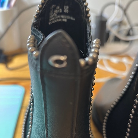 Coach Black Ankle Booties with Elastic Panels and Low Heel 10B - Picture 9 of 11